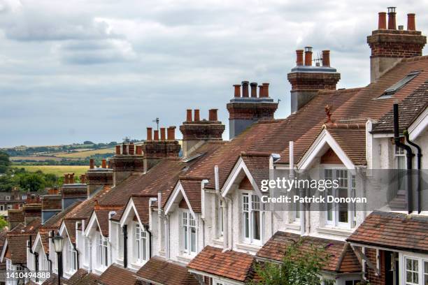 terrace housing, lewes, england - town stock pictures, royalty-free photos & images