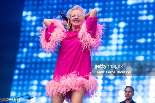 Clare Grogan of Altered Images performs during the 2022 Rewind Festival: Scotland at Scone Palace on July 23, 2022 in Perth, Scotland.