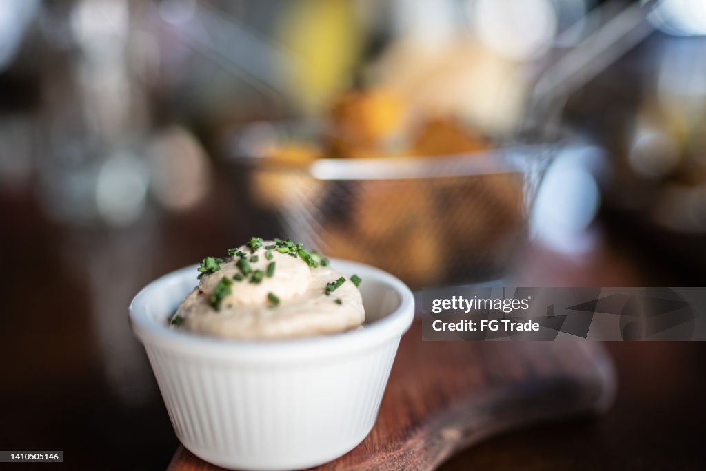 Sauce on a table