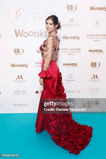 Paula Pérez Sánchez attends the Global Gift Gala Red Carpet at Hotel Don Pepe on July 23, 2022 in Marbella, Spain.
