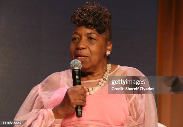 Gwen Carr, mother of Eric Garner speaks during Family Matters: From Anger to Advocacy panel discussion as United Justice Coalition hosts Inaugural...