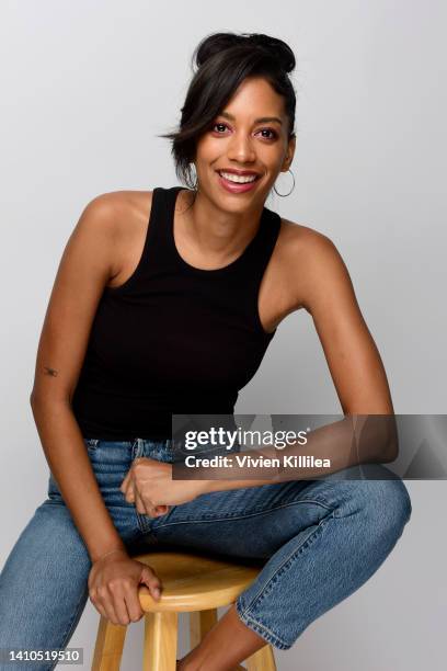 Stefani Robinson visits the #IMDboat At San Diego Comic-Con 2022: Day Three on The IMDb Yacht on July 23, 2022 in San Diego, California.