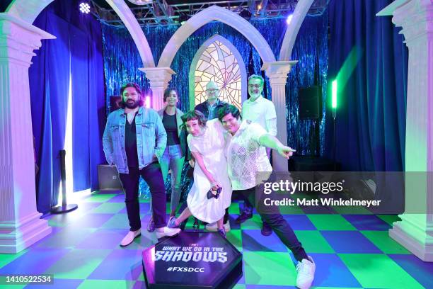 Matt Berry, Stefani Robinson, Kristen Schaal, Mark Proksch, Harvey Guillén, and Paul Simms attend the "What We Do in the Shadows" cast appearance at...