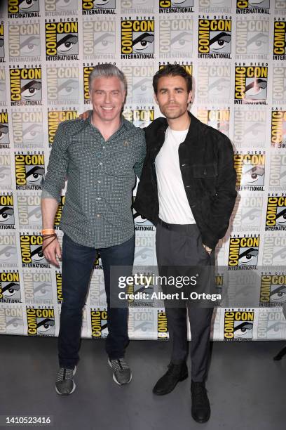 Anson Mount and Paul Wesley attend the Star Trek Universe Panel during 2022 Comic Con International: San Diego at San Diego Convention Center on July...