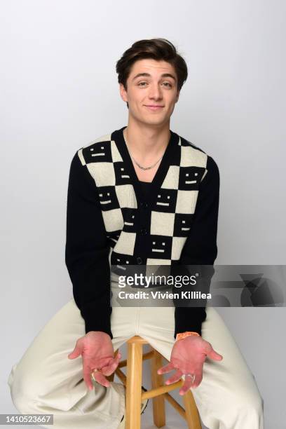 Asher Angel visits the #IMDboat At San Diego Comic-Con 2022: Day Three on The IMDb Yacht on July 23, 2022 in San Diego, California.