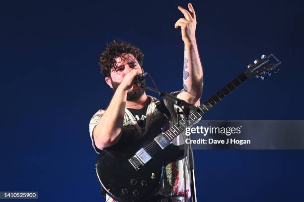 Yannis Philippakis of Foals performs during day three of Latitude Festival 2022 at Henham Park on July 23, 2022 in Southwold, England.