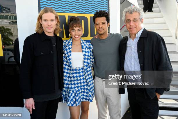 Sam Reid, Bailey Bass, Jacob Anderson, and Eric Bogosian visit the #IMDboat At San Diego Comic-Con 2022: Day Three on The IMDb Yacht on July 23, 2022...