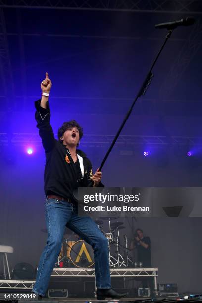 Bradley Simpson of The Vamps during the 2022 Splendour Festival at Wollaton Park on July 23, 2022 in Nottingham, England.