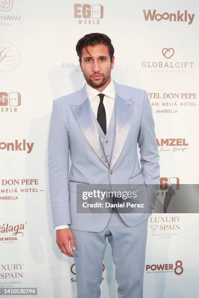 Gianmarco Onestini attends the Global Gift Gala Red Carpet at Hotel Don Pepe on July 23, 2022 in Marbella, Spain.