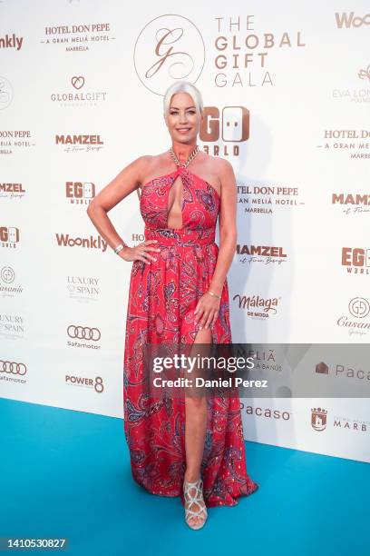 Denise Van Outen attends the Global Gift Gala Red Carpet at Hotel Don Pepe on July 23, 2022 in Marbella, Spain.