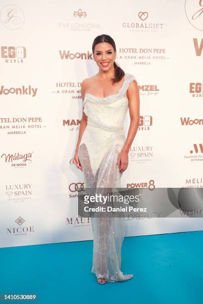 Eva Longoria attends the Global Gift Gala Red Carpet at Hotel Don Pepe on July 23, 2022 in Marbella, Spain.