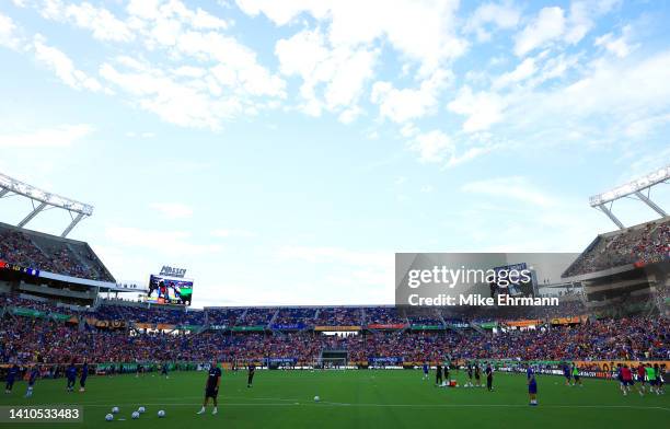 General view inside the stadium prior to the Florida Cup match between Chelsea and Arsenal at Camping World Stadium on July 23, 2022 in Orlando,...