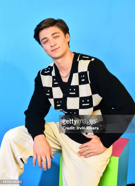 Asher Angel visits the #IMDboat official portrait studio at San Diego Comic-Con 2022 on The IMDb Yacht on July 23, 2022 in San Diego, California.