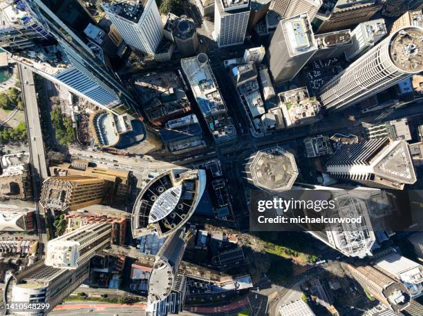 sydney cbd australia aerial views - sydney stock pictures, royalty-free photos & images