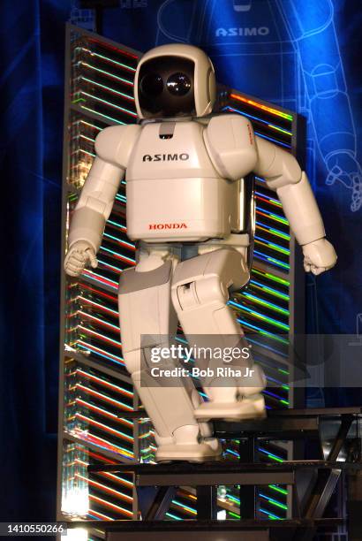 The world's most advanced humanoid robot, developed by Honda Motor Company, shows its state-the-art mobility at the California Science Center,...