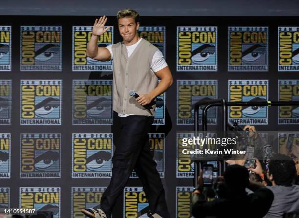Will Poulter walks onstage at the Marvel Cinematic Universe Mega-Panel during 2022 Comic Con International: San Diego at San Diego Convention Center...