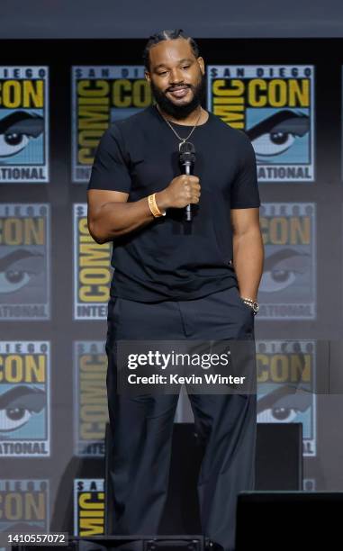 Ryan Coogler speaks onstage at the Marvel Cinematic Universe Mega-Panel during 2022 Comic Con International: San Diego at San Diego Convention Center...