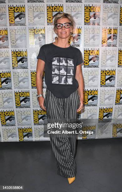 Evangeline Lilly attends the Marvel Cinematic Universe press line during 2022 Comic Con International: San Diego at Hilton Bayfront on July 23, 2022...