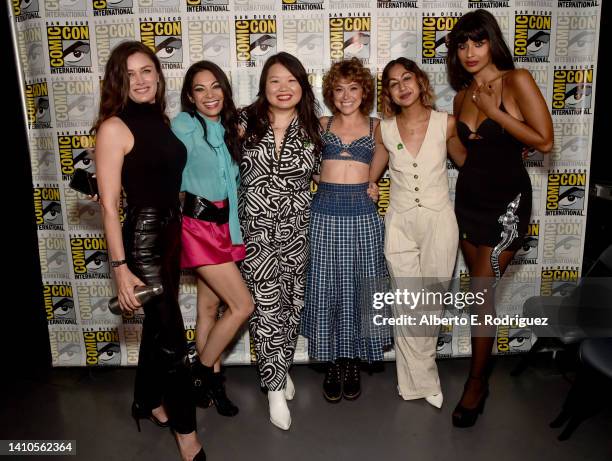 Kat Coiro, Ginger Gonzaga, Jessica Gao, Tatiana Maslany, Anu Valia and Jameela Jamil participates in the Marvel Studios’ Live-Action presentation at...