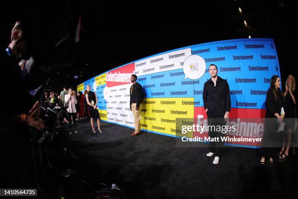 Edi Gathegi and Casey W. Johnson attend Entertainment Weekly's Annual Comic-Con Bash at Float at Hard Rock Hotel San Diego on July 23, 2022 in San...