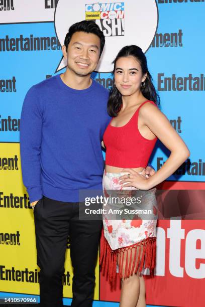 Simu Liu and Jade Bender attend Entertainment Weekly's Annual Comic-Con Bash at Float at Hard Rock Hotel San Diego on July 23, 2022 in San Diego,...
