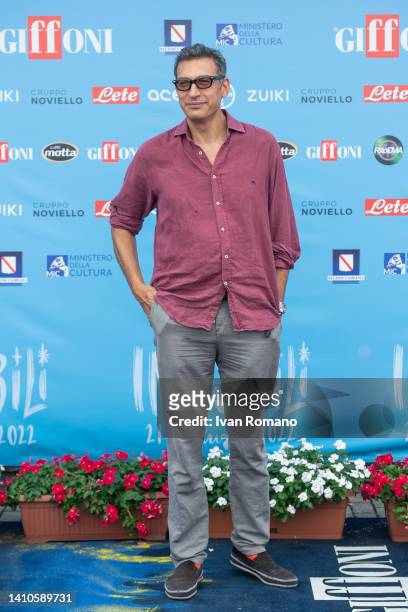 Francesco Siciliano attends the photocall at the Giffoni Film Festival 2022 on July 23, 2022 in Giffoni Valle Piana, Italy.