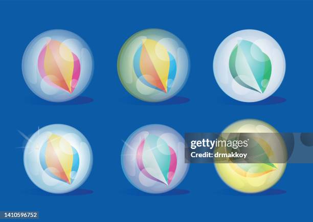 marbles - playing marbles stock illustrations