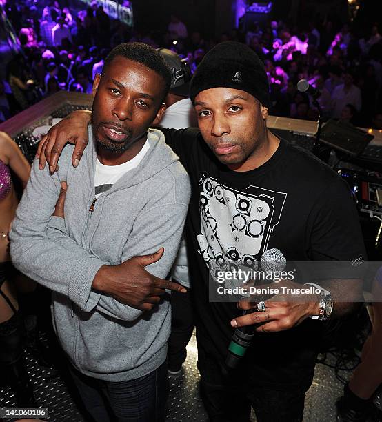 Of Wu-Tang Clan and Prodigal Sunn during their special appearance at Chateau Nightclub & Gardens on March 9, 2012 in Las Vegas, Nevada.