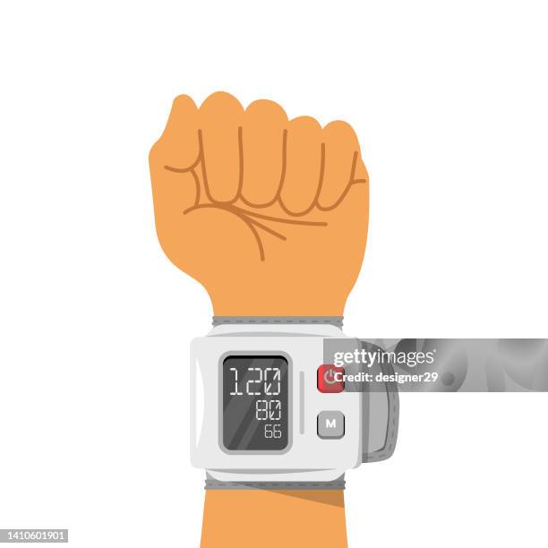 blood pressure flat design on white background. - measuring height 幅插畫檔、美工圖案、卡通及圖標