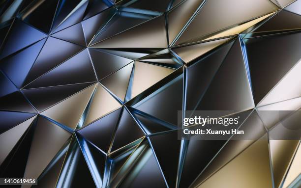 3d illustration polygon background - diamond structure stockfoto's en -beelden