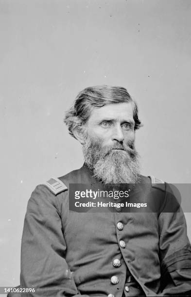 Capt. J.M. Robinson, U.S.A., between 1855 and 1865. [Union Captain of Artillery?]. Artist Unknown.