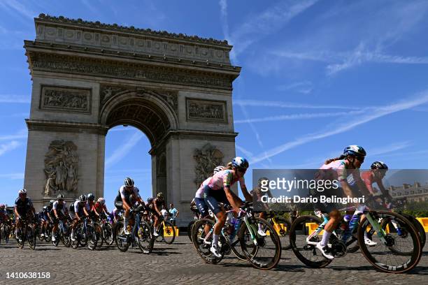 During the 1st Tour de France Femmes 2022, Stage 1 a 81,7km stage from Paris - Tour Eiffel to Paris - Champs-Élysées / #TDFF / #UCIWWT / on July 24,...