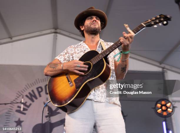 Langhorne Slim performs during the 2022 Newport Folk Festival at Fort Adams State Park on July 23, 2022 in Newport, Rhode Island.