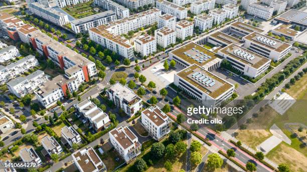 residential district - large developing area - hesse germany stock pictures, royalty-free photos & images