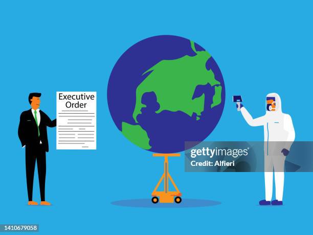 climate change executive order - company president stock illustrations