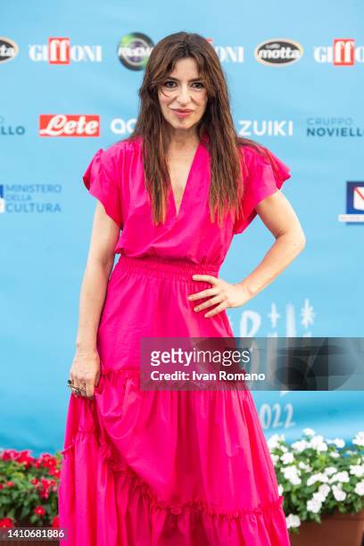 Sabrina Impacciatore attends the photocall at the Giffoni Film Festival 2022 on July 24, 2022 in Giffoni Valle Piana, Italy.