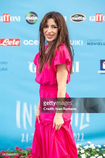 Sabrina Impacciatore attends the photocall at the Giffoni Film Festival 2022 on July 24, 2022 in Giffoni Valle Piana, Italy.