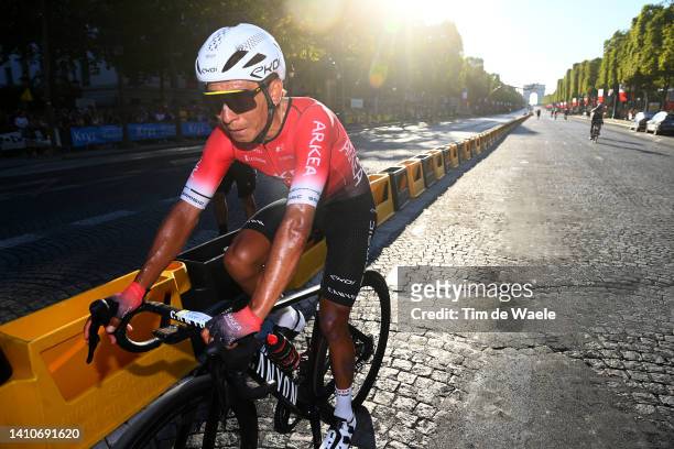Nairo Alexander Quintana Rojas of Colombia and Team Arkéa - Samsic reacts after the 109th Tour de France 2022, Stage 21 a 115,6km stage from Paris La...