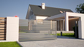 Automatic Sliding Gate and house