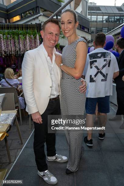 Hans Theiss and Christine Theiss attend the 15th anniversary celebration at H'ugo's on July 24, 2022 in Munich, Germany.
