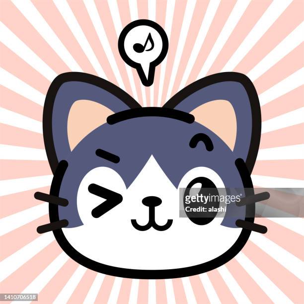 illustrazioni stock, clip art, cartoni animati e icone di tendenza di simpatico character design del gatto calico - cat food