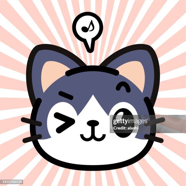 cute character design of the calico cat - friend mischief stock illustrations