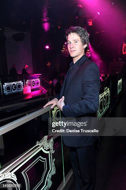 Devon Werkheiser attends the special appearance of GZA of Wu-Tang Clan and Prodigal Sunn at Chateau Nightclub & Gardens In Las Vegas on March 9, 2012...
