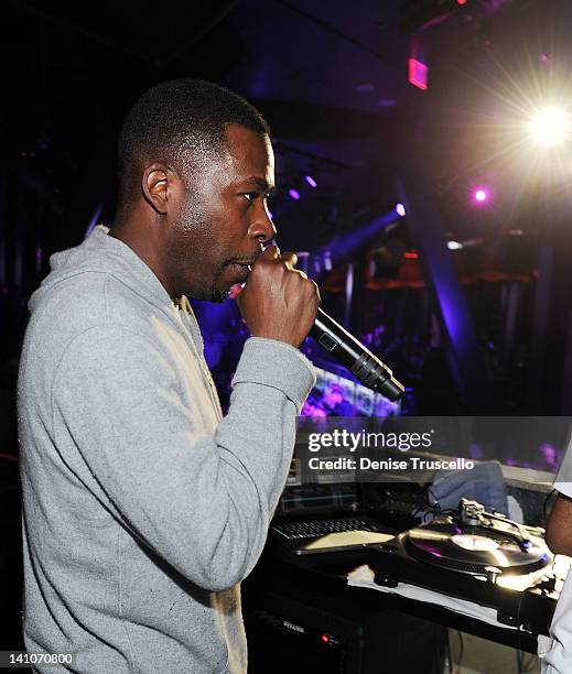 During his special appearance with Prodigal Sun at Chateau Nightclub & Gardens on March 9, 2012 in Las Vegas, Nevada.