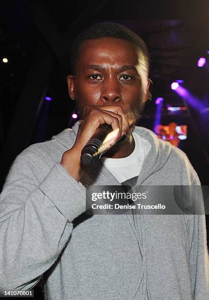During his special appearance with Prodigal Sun at Chateau Nightclub & Gardens on March 9, 2012 in Las Vegas, Nevada.