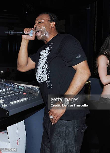 Prodigal Sunn during his special appearance with GZA at Chateau Nightclub & Gardens on March 9, 2012 in Las Vegas, Nevada.