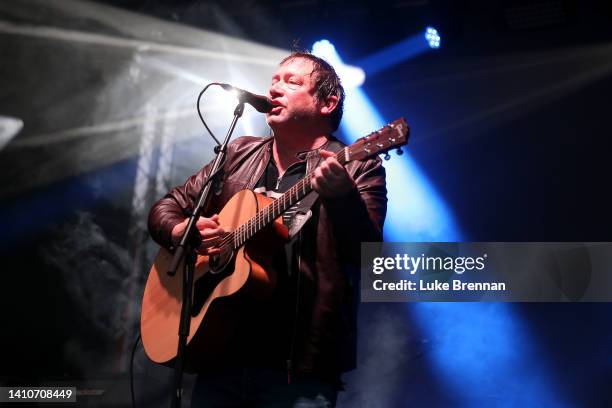 Simon Fowler of Ocean Colour Scene performs during the 2022 Splendour Festival at Wollaton Park on July 24, 2022 in Nottingham, England.