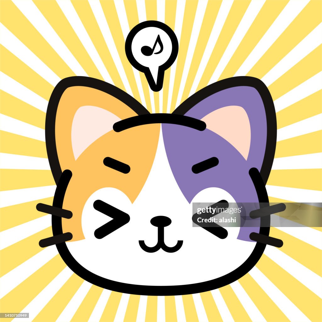 Cute character design of the Calico Cat