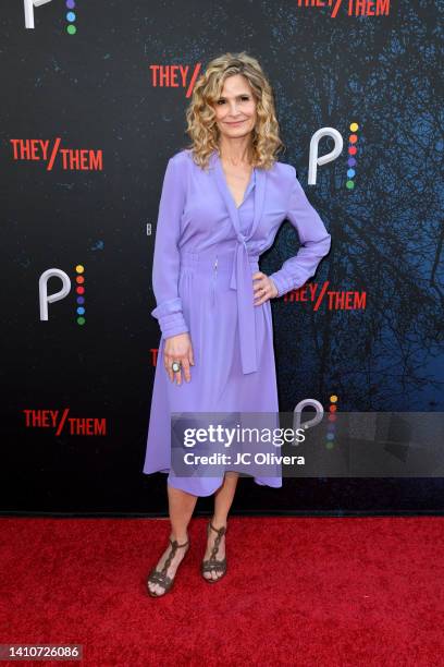 Kyra Sedgwick attends the world premiere of “They/Them” during the 2022 Outfest Los Angeles LGBTQ+ Film Festival closing night at Ace Hotel on July...