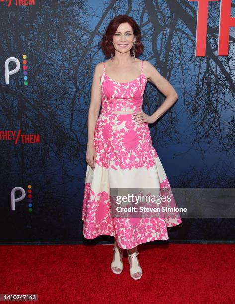 Carrie Preston attends the 2022 Outfest Los Angeles LGBTQ+ Film Festival closing night “They/Them” world premiere at Ace Hotel on July 24, 2022 in...